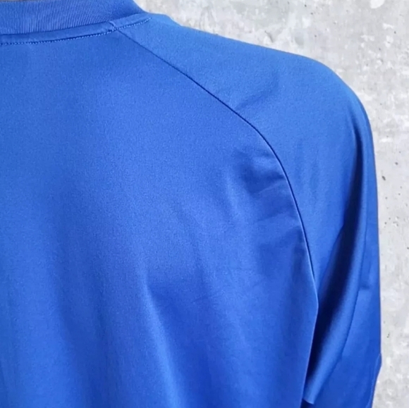 Nike Y2K Soccer Jersey Mens XL Blue Striped Training T-Shirt Center Swoosh Logo - Picture 7 of 13